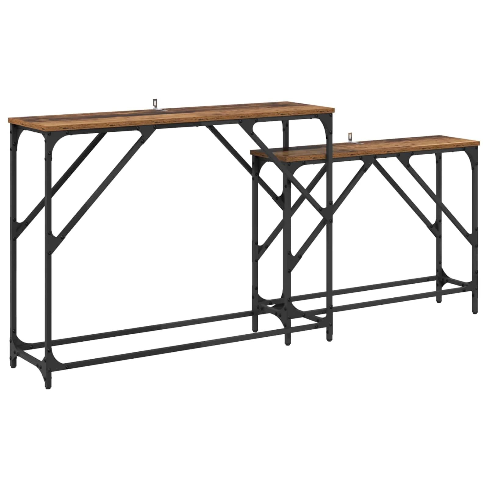 Konzolna miza 2 kos Star les 100 x 28 x 75 cm Inženirski les - slika 2
