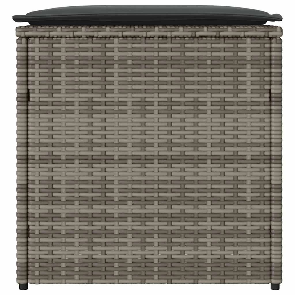 Škatla za blazine Siva 50 x 50 x 50 cm poli ratan - slika 6