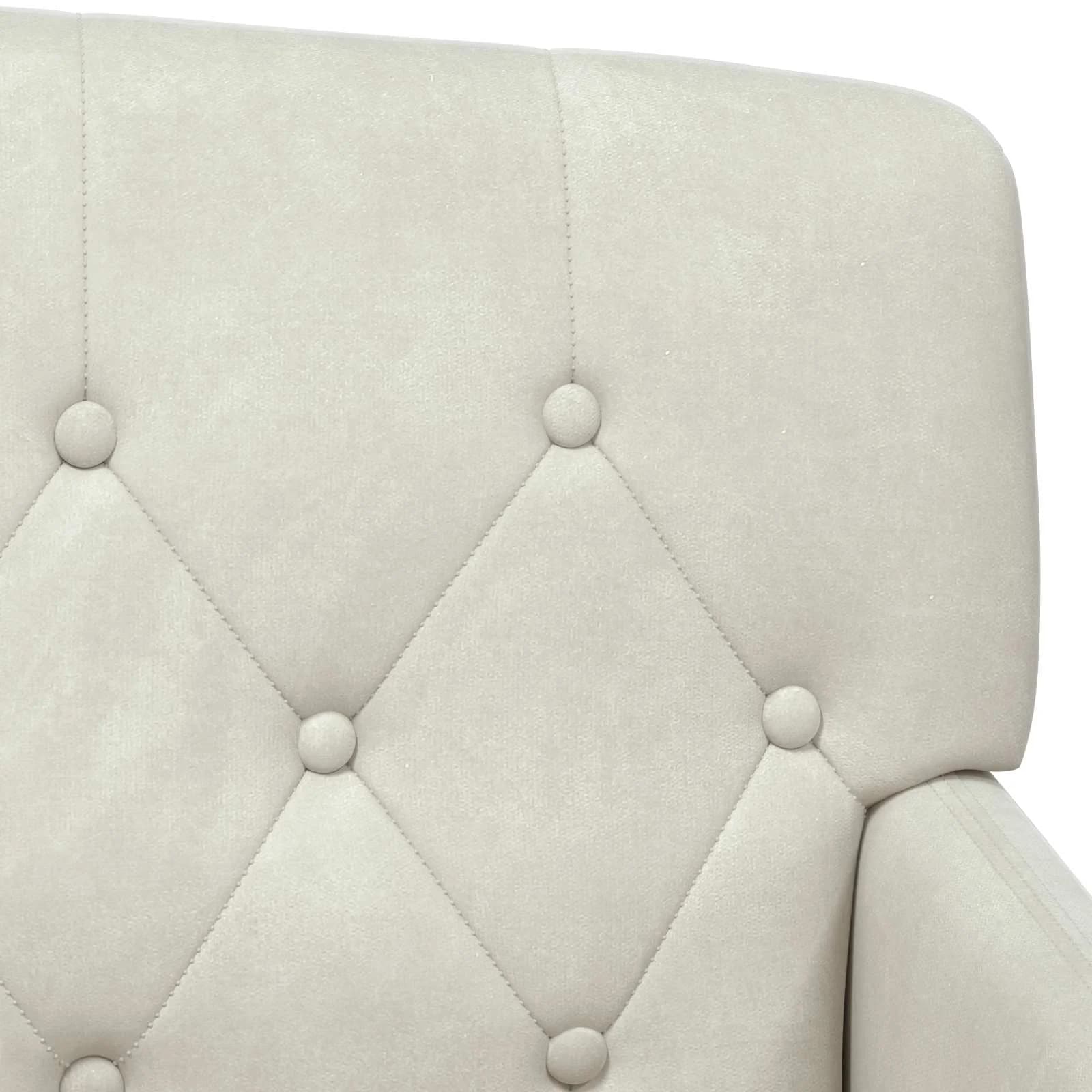 Dvojnica s gumbi Krem 111 x 65 x 79 cm Žamet - slika 7