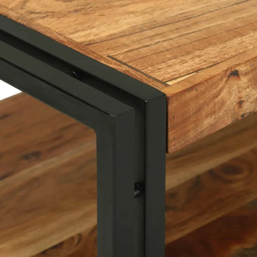 Klubska miza Rjava 120 x 50 x 38 cm Masiven les akacije - slika 6