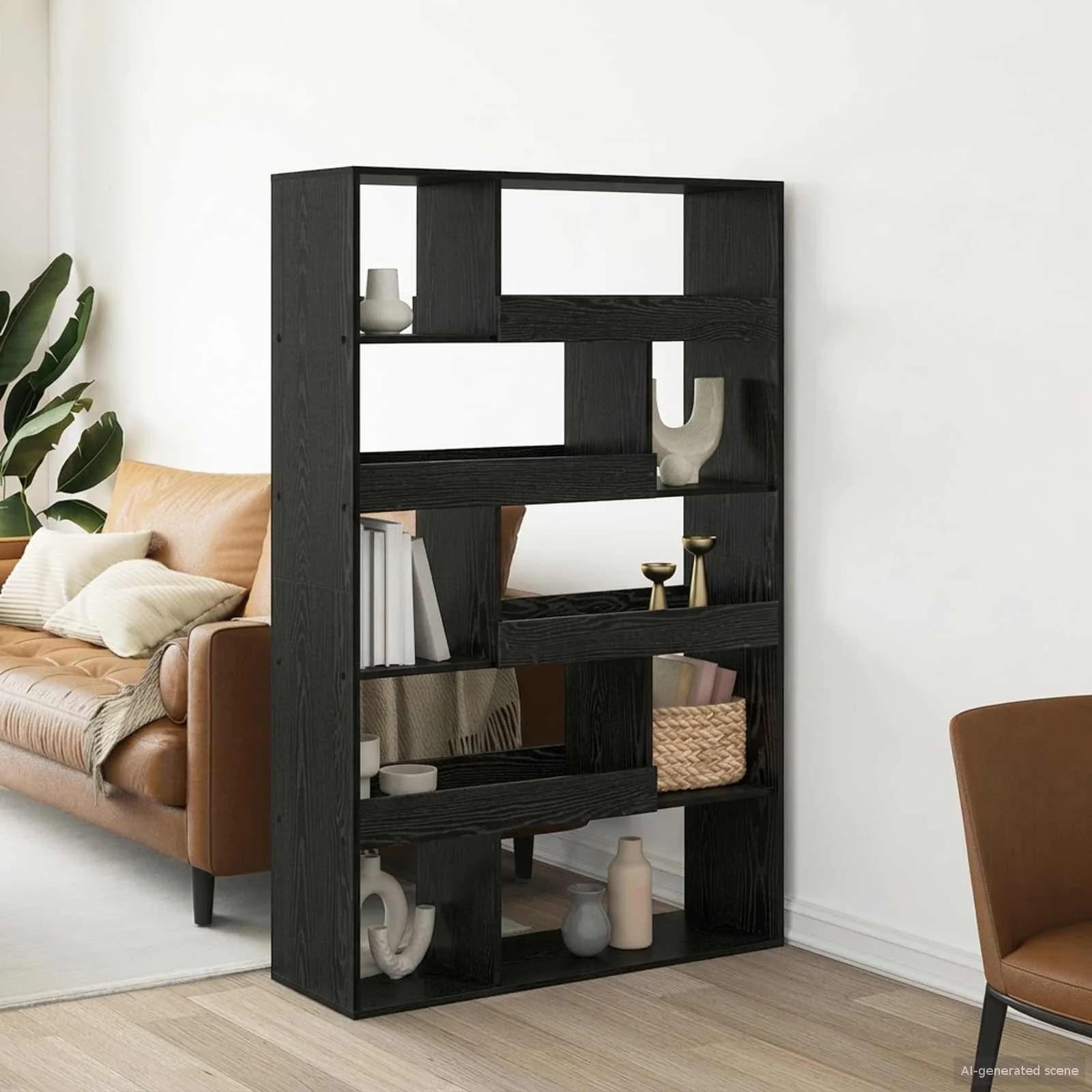 Polica za knjige 100 x 33 x 156,5 cm Inženirski les Črni hrast