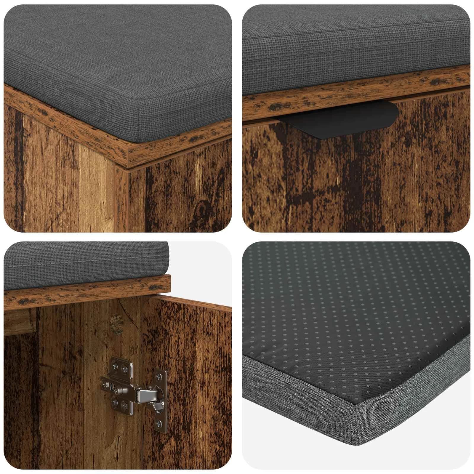 Haldna klop Star les 80 x 38 x 46 cm Oblikovan Les in Tkanina - slika 9