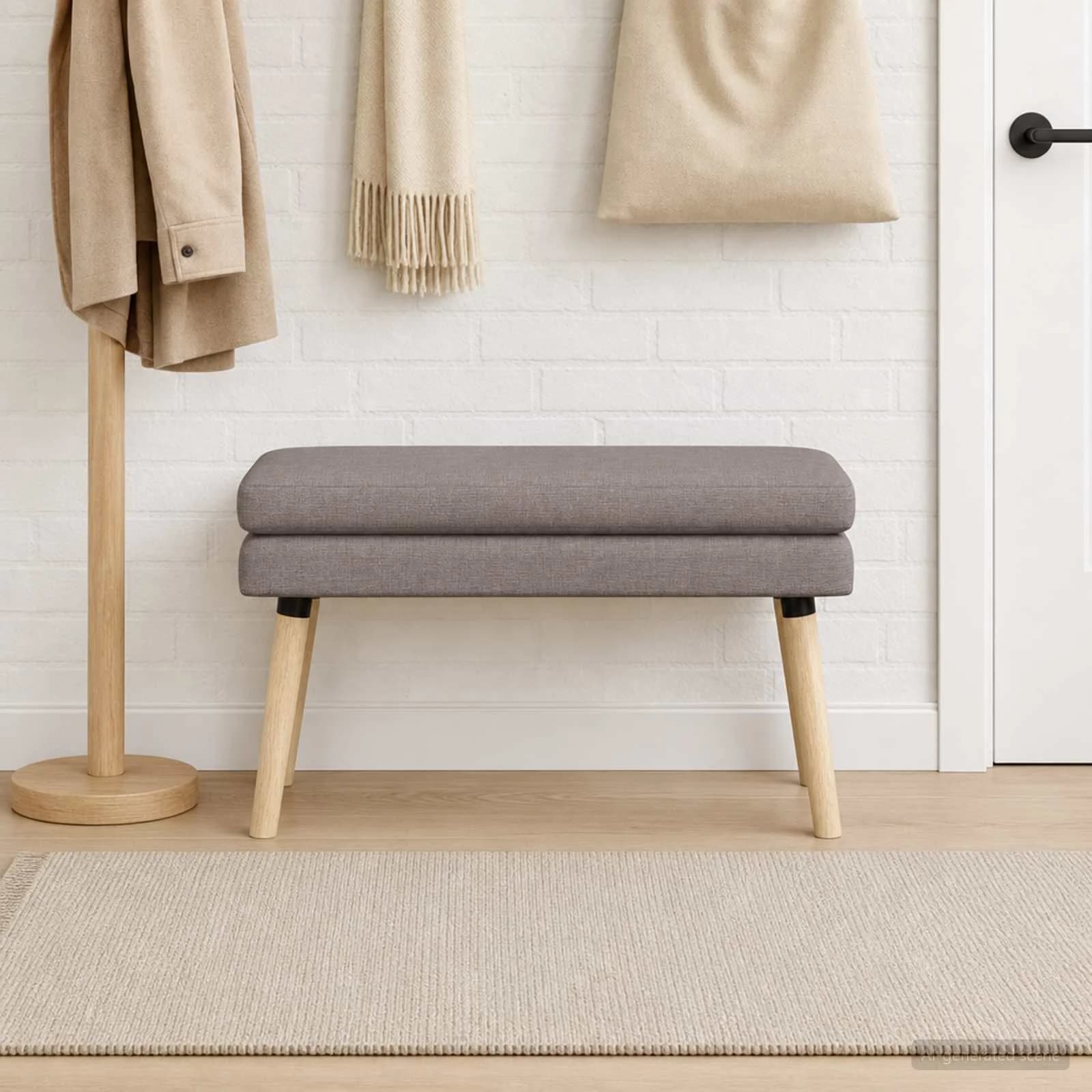 Dvojna klop Taupe 80 x 40 x 47 cm Blago - slika 3