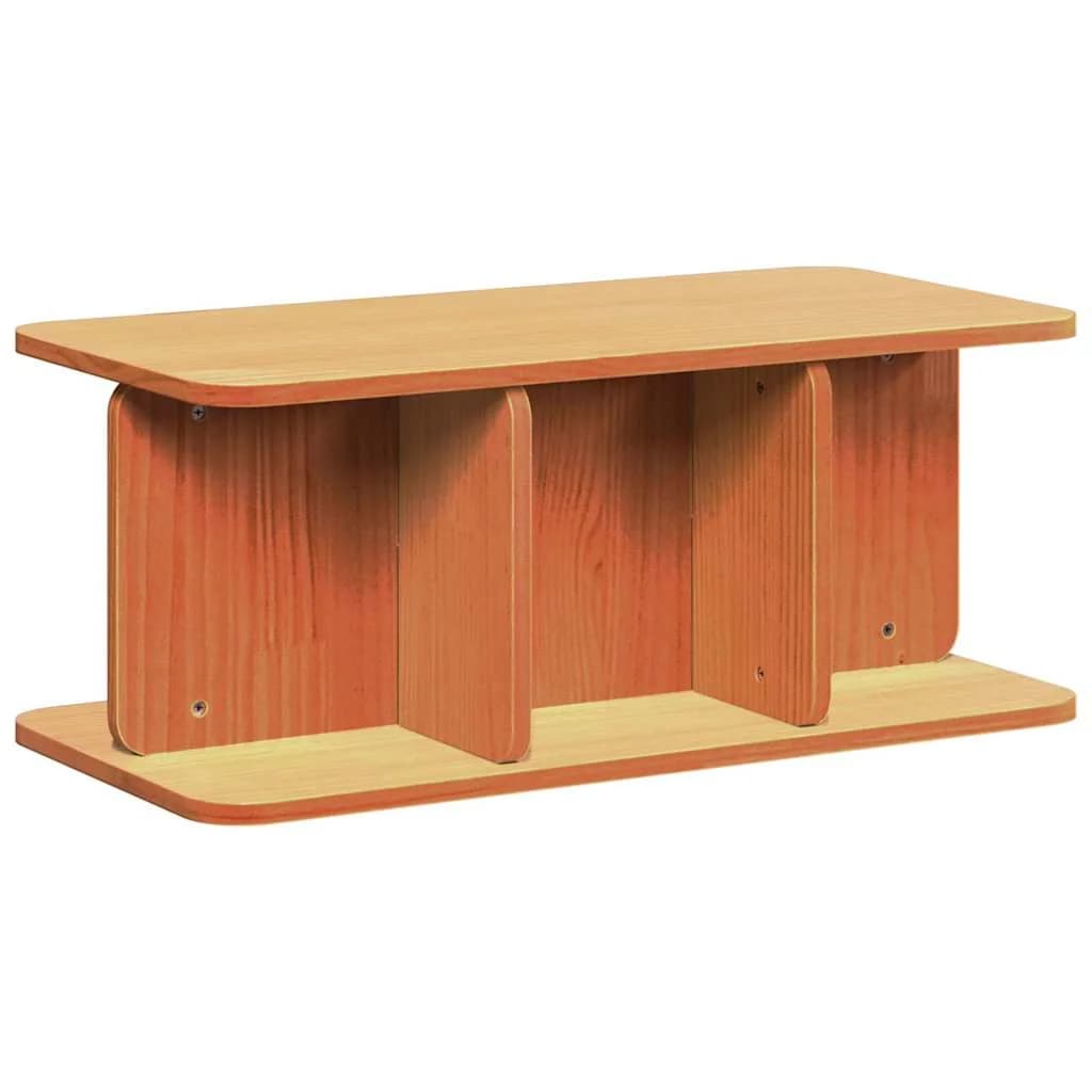 Klubska miza Voskast rjav 80 x 39,5 x 33,5 cm Trdna borovina - slika 2