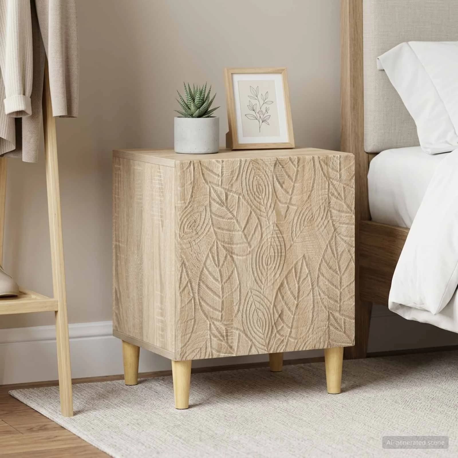 Nočna omarica 2 kos Sonoma hrast 43 x 34,5 x 50 cm