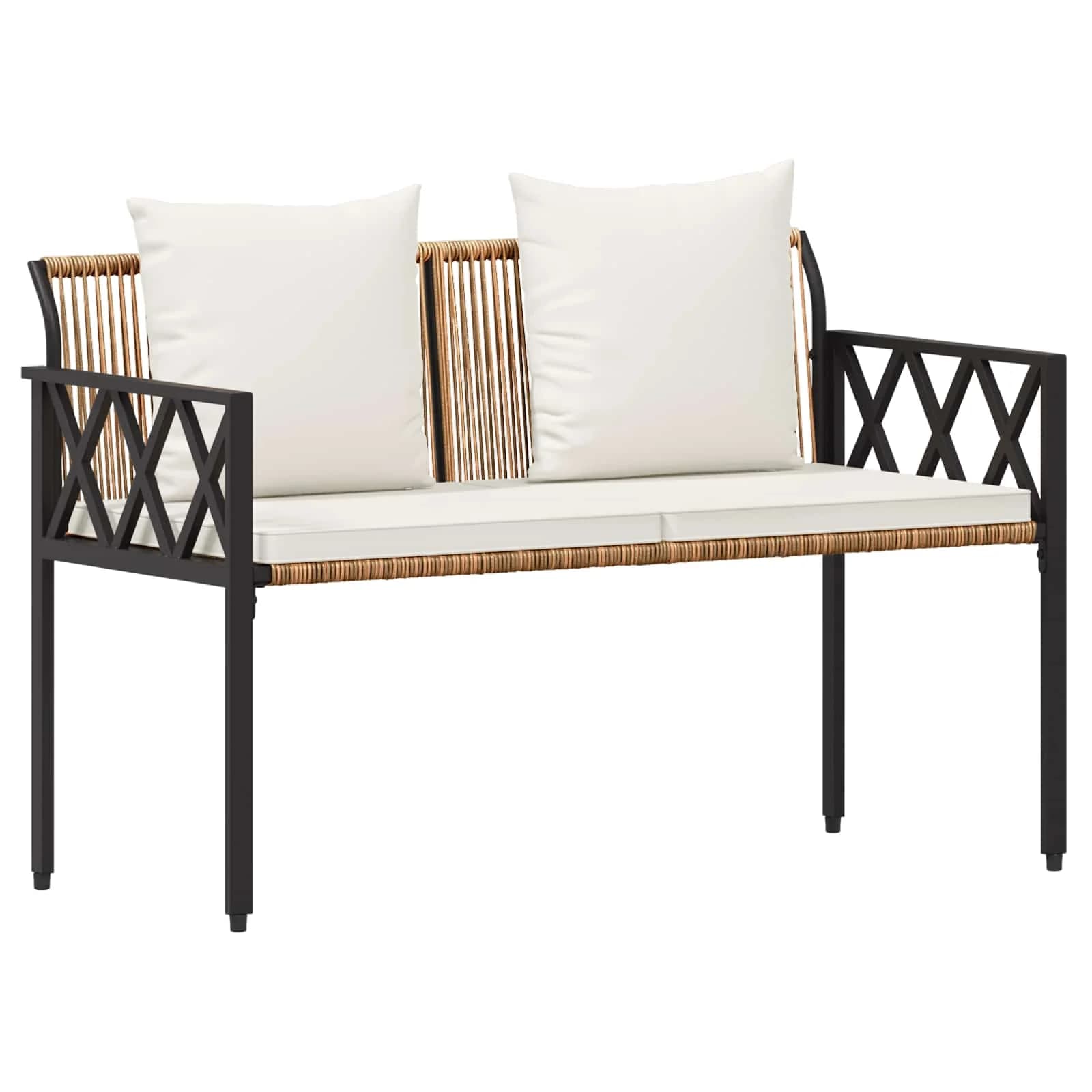 Zunanje klopi 2 -Seater 116 x 56 x 75 cm poli ratan - slika 2
