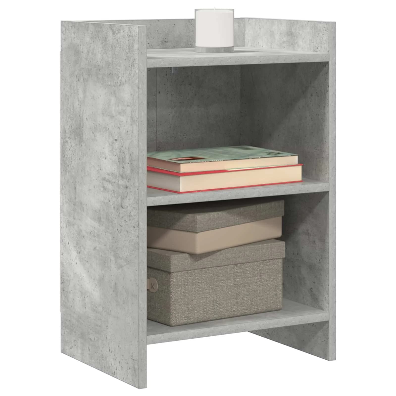 Posteljne mize 2 kos Betonsko siva 40 x 30 x 60 cm - slika 2