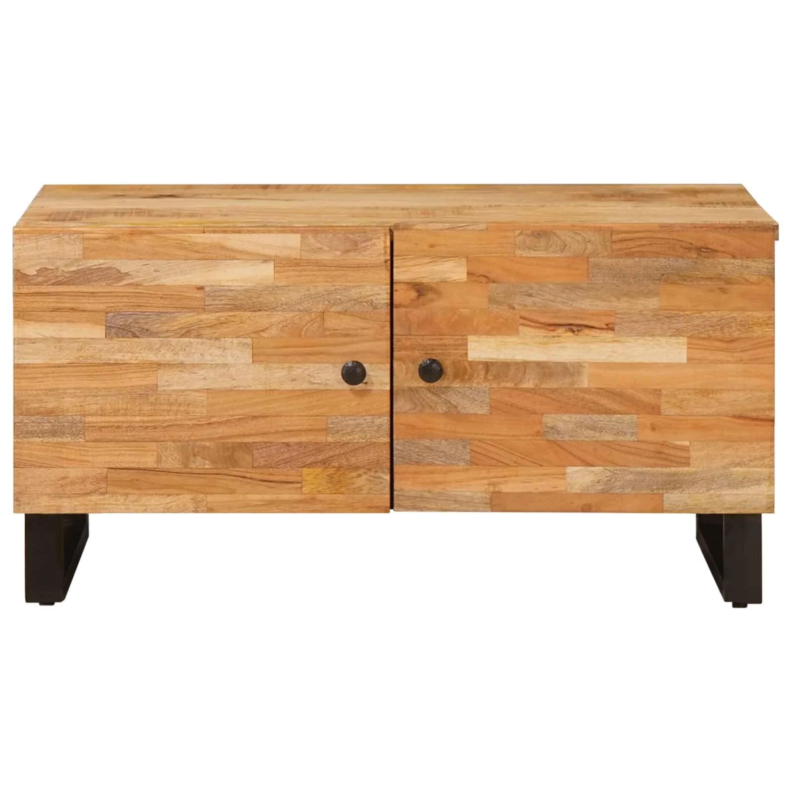 Klubska miza Rjava 80 x 50 x 40 cm Masiven les manga - slika 3