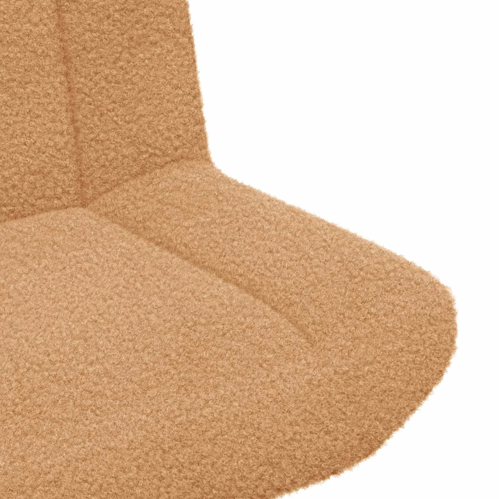 Vrtljiv stol Bež 63 x 75 x 76 cm Ovčja koža - slika 5