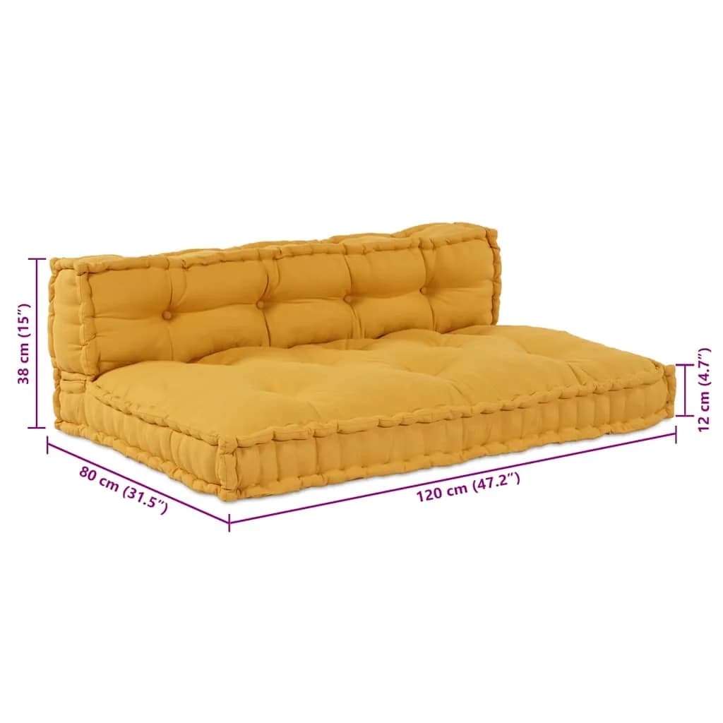 Blazina za paletni kafi 2 kos Blago Rumena 120 x 80 x 38 cm - slika 10