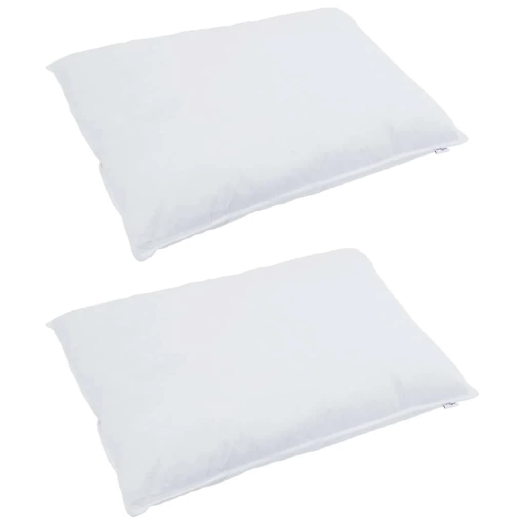 Vzglavnik 2 kos 60 x 80 cm Perje Bela - slika 3