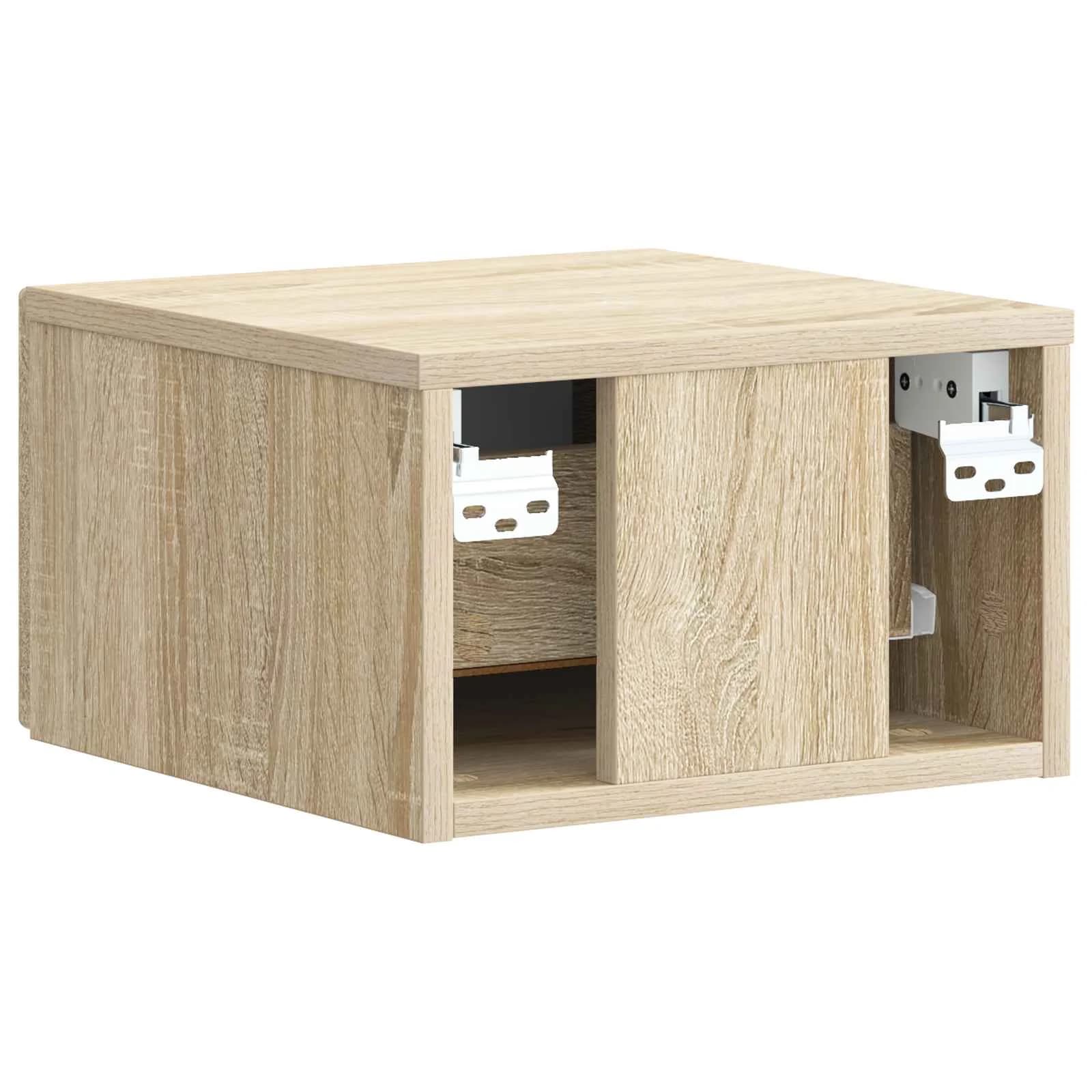 Stenski nočni omarici 2 kos Sonoma hrast 33 x 34,5 x 20 cm - slika 9