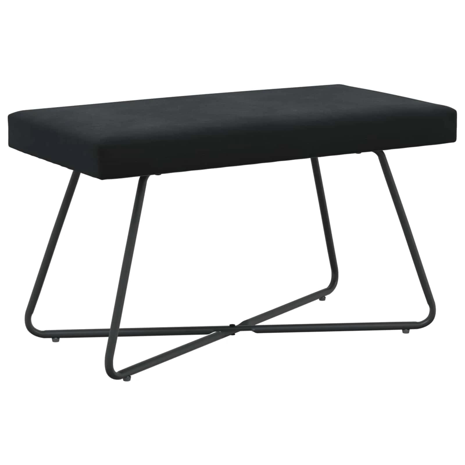 klop Črna 80 x 40 x 45 cm Žamet - slika 2