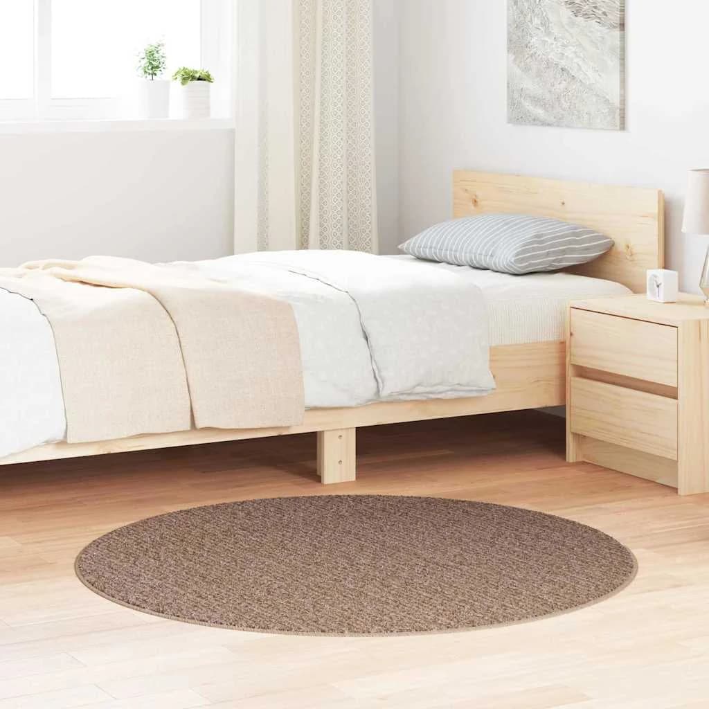 Antiskluzna Shaggy Preproga Rjava 120 x 120 cm PP
