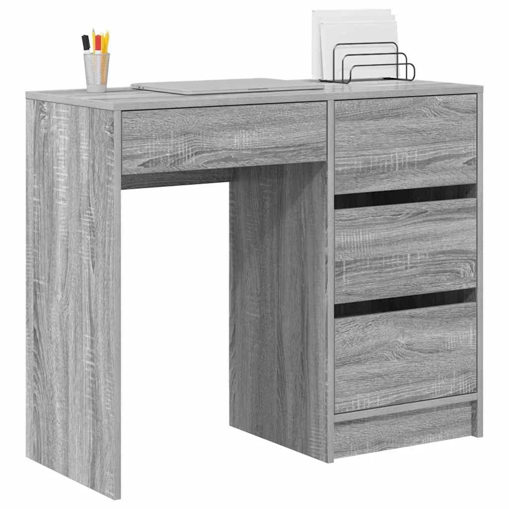 Miza Siva Sonoma Inženirski les 90 x 37.5 x 75 cm - slika 3