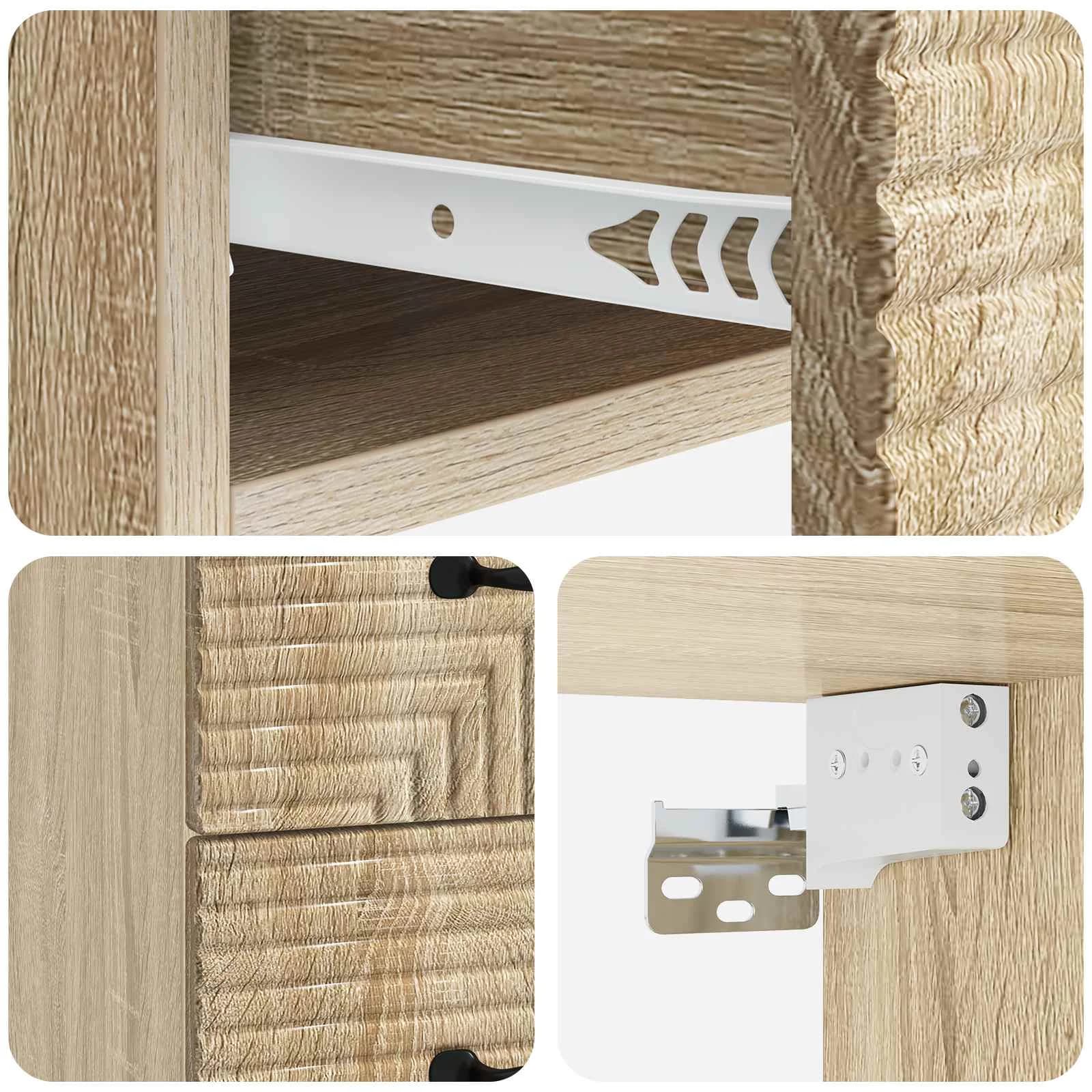 Stenski nočni omarici 2 kos Sonoma hrast 34,5 x 33 x 40 cm - slika 10