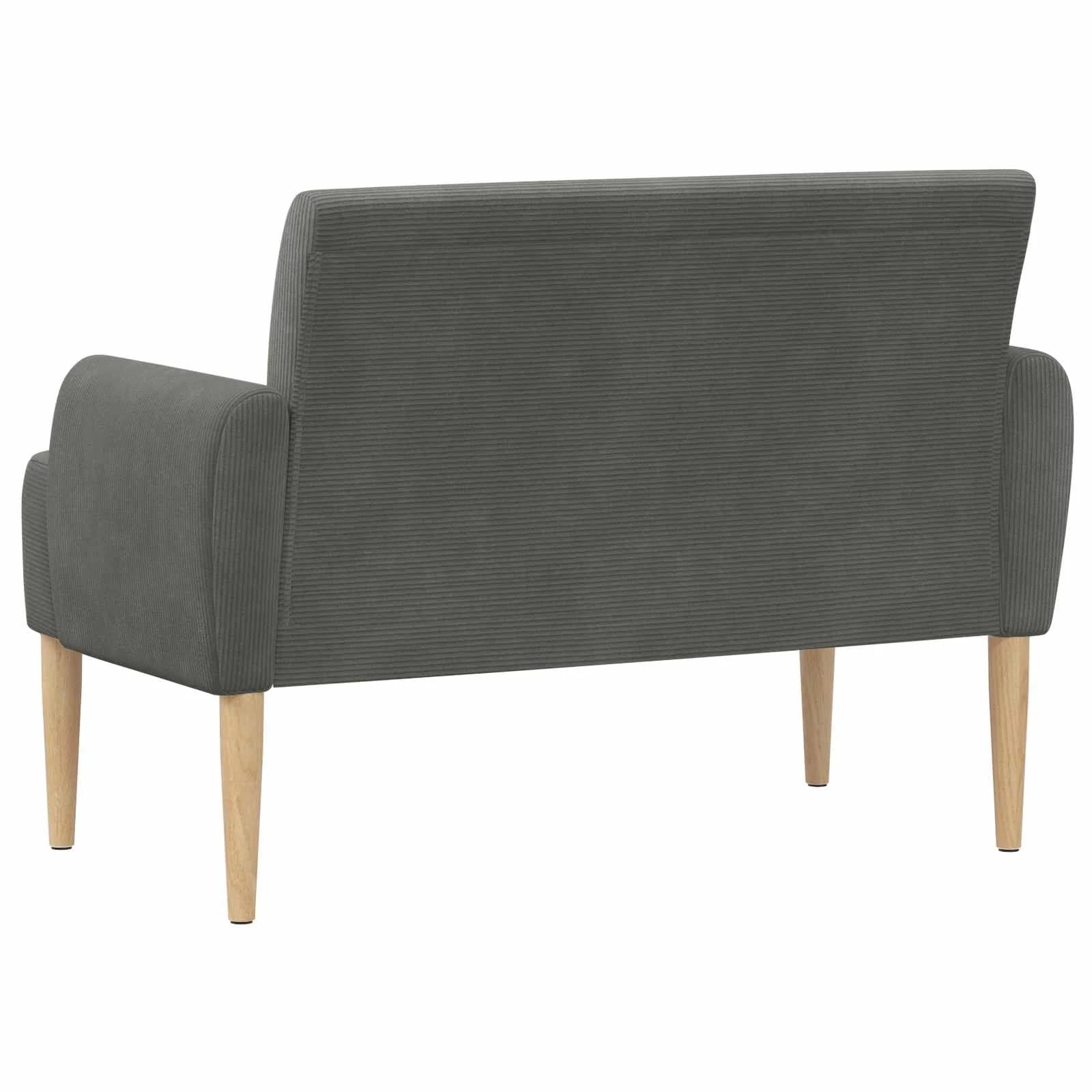 Dvojnica s gumbi Temno siva 116 x 67 x 81 cm Žametna tkanina - slika 5