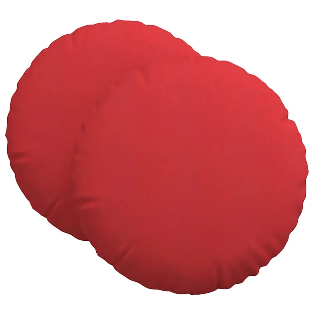 Sedežne blazine 2 kos blago Rdeča Ø80 x 29 cm - slika 2