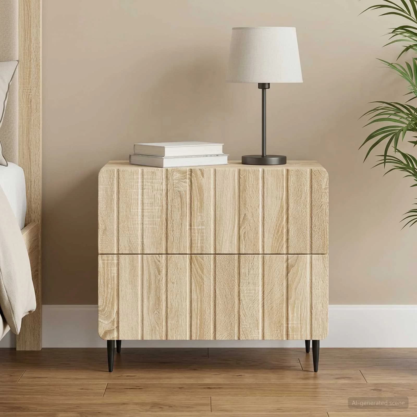 Nočna omarica Sonoma hrast 62 x 34,5 x 49,5 cm Inženirski les