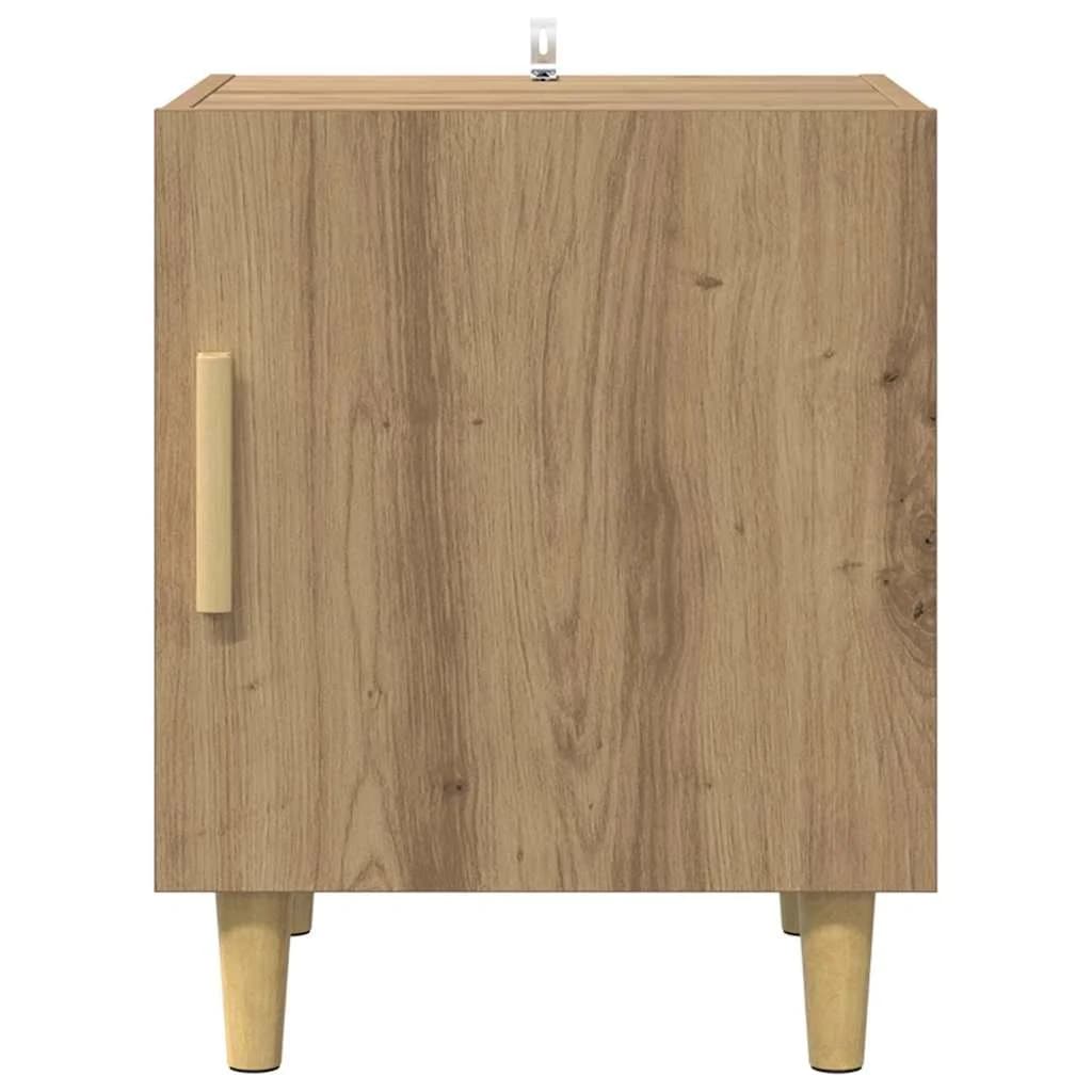 Nočna omarica 2 kos Umetni hrast 40 x 40 x 50 cm Inženirski les - slika 7