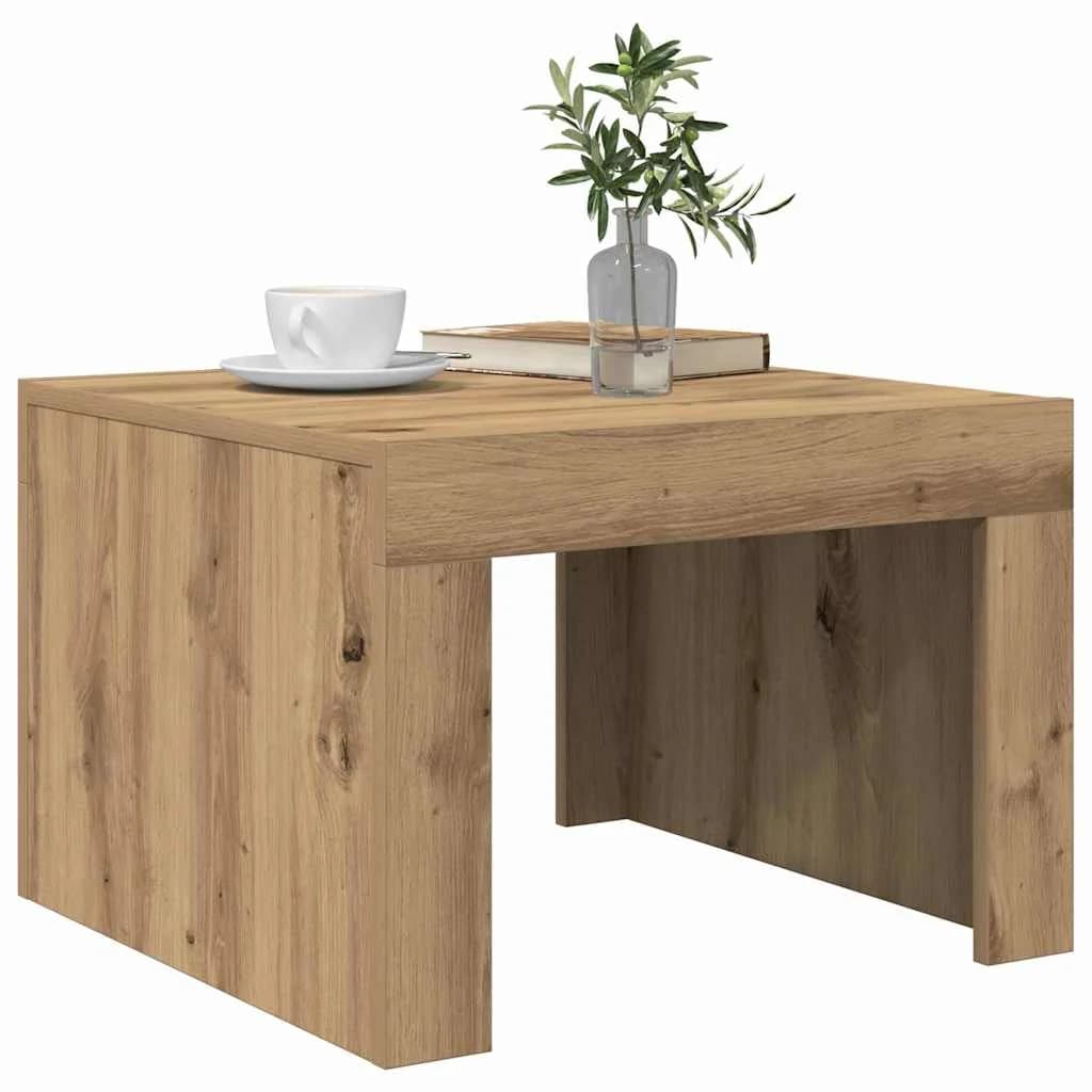 Klubska miza Umetni hrast 50 x 50 x 35 cm Inženirski les - slika 3