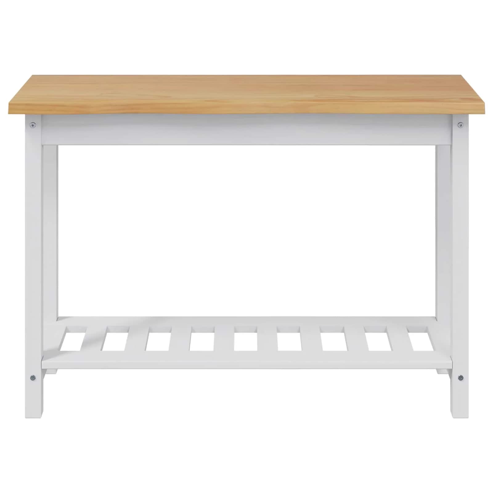 Konzolna miza EKAI Bela 112 x 35 x 76 cm Trdna borovina - slika 4