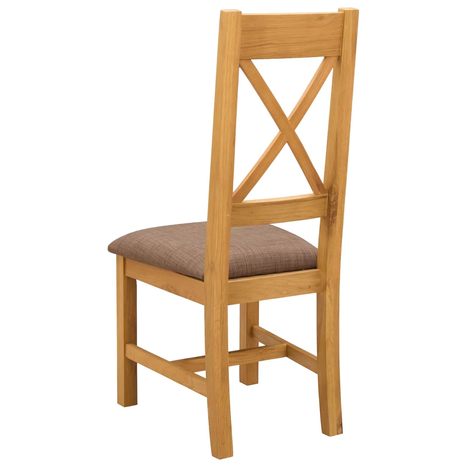 Jedilni stol 2 kos Masivno hrastovo les Siva 45 x 54 x 105 cm - slika 5