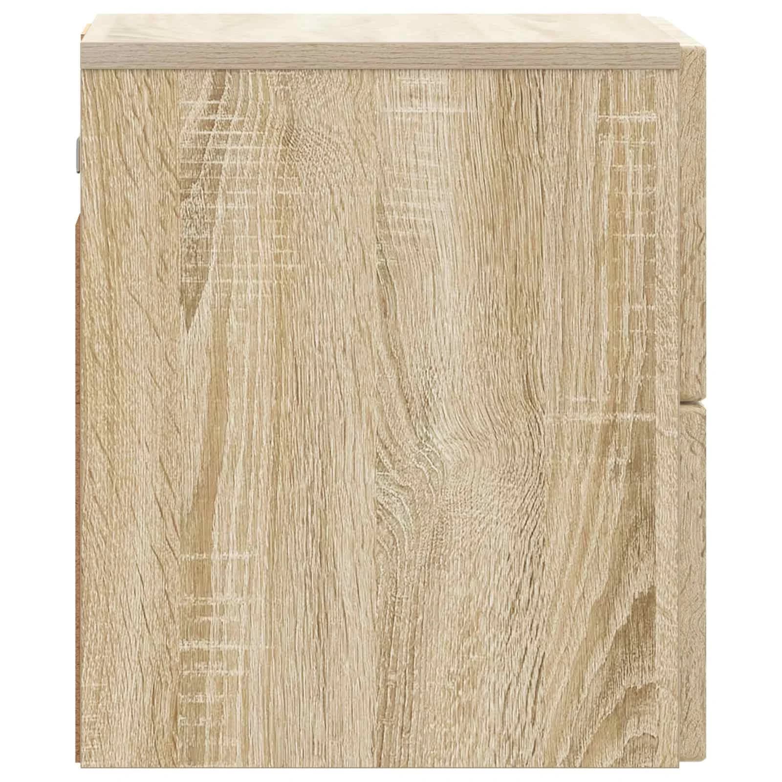 Stenski nočni omarici s predalom Sonoma hrast 33 x 34,5 x 40 cm - slika 6