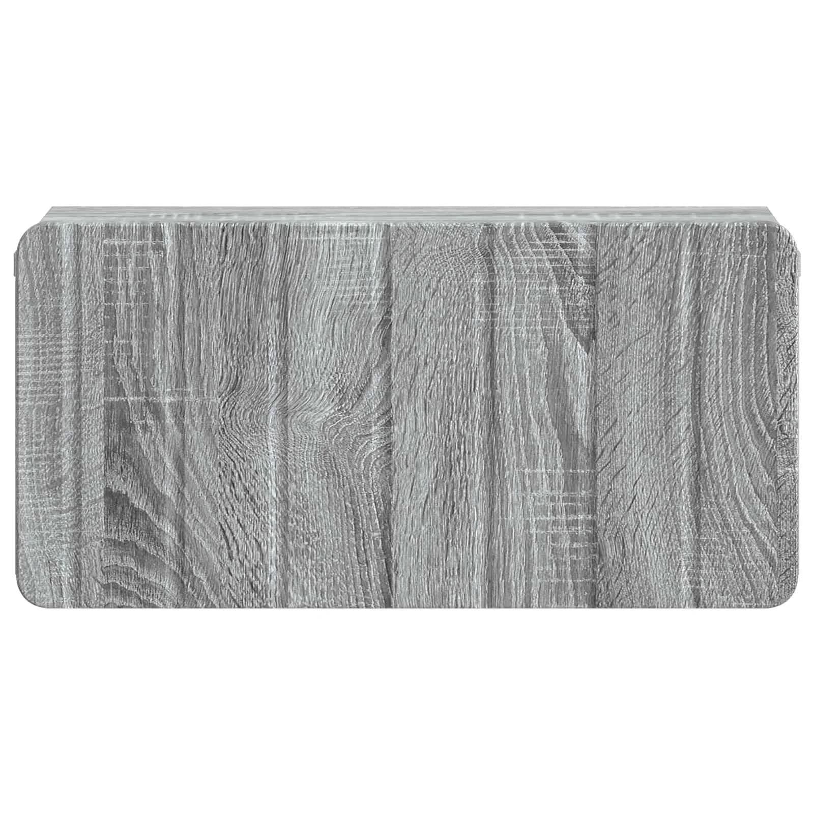 Stenski nočni omarici s predalom Siva Sonoma 49 x 34,5 x 24 cm - slika 5