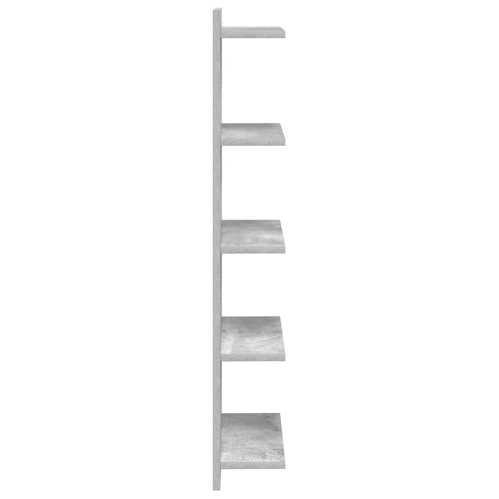 Stenska polica Betonsko siva 30 x 15 x 100 cm Inženirski les - slika 5