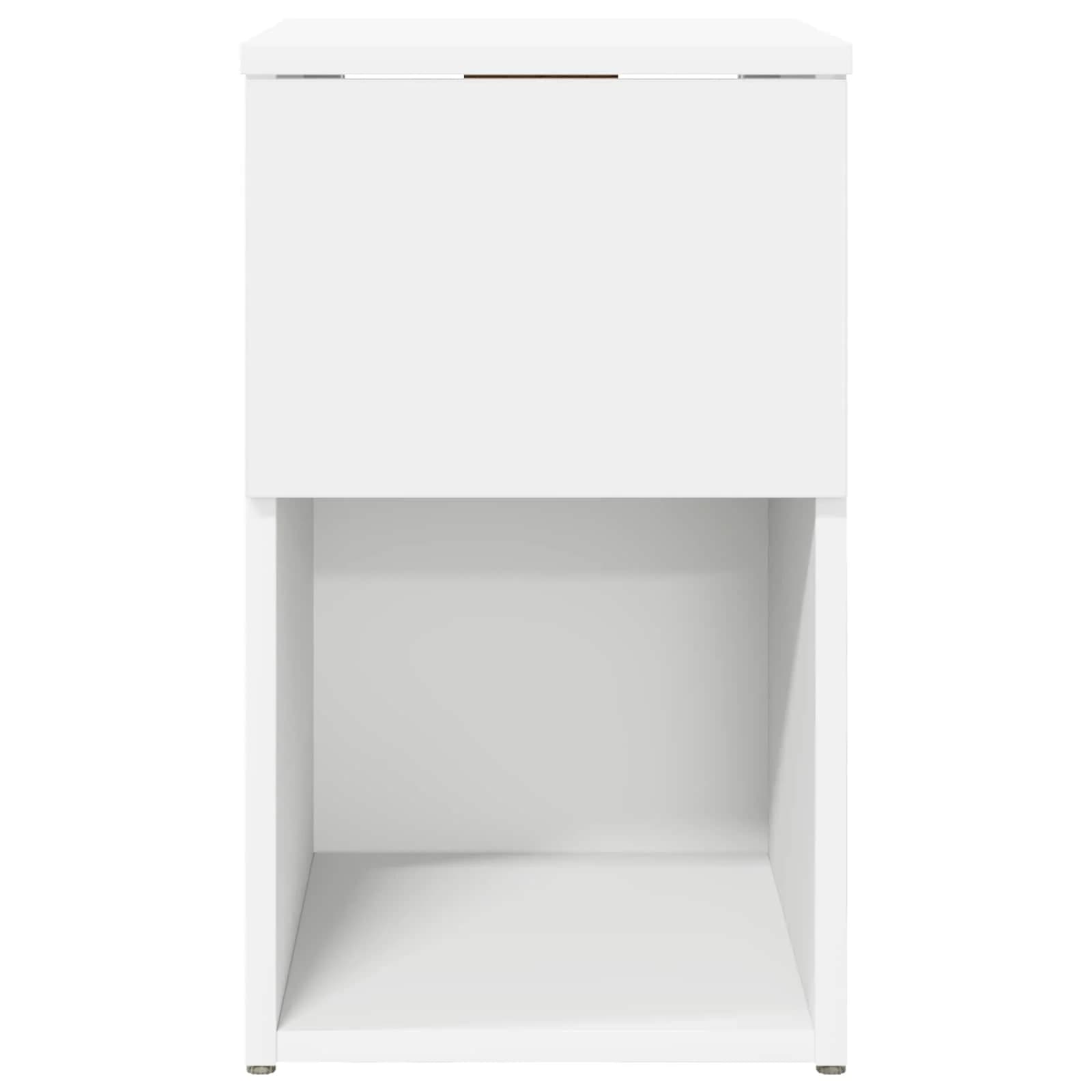 Posteljna omarica 2 kos Bela 29 x 31,5 x 49 cm Inženirski les - slika 7