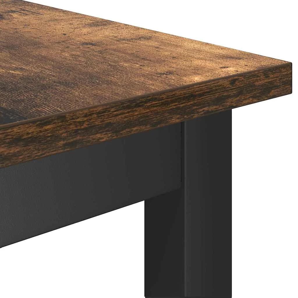Jedilna klop 100 x 32,5 x 48,5 cm 2 kos Inženirski les in jeklo - slika 7