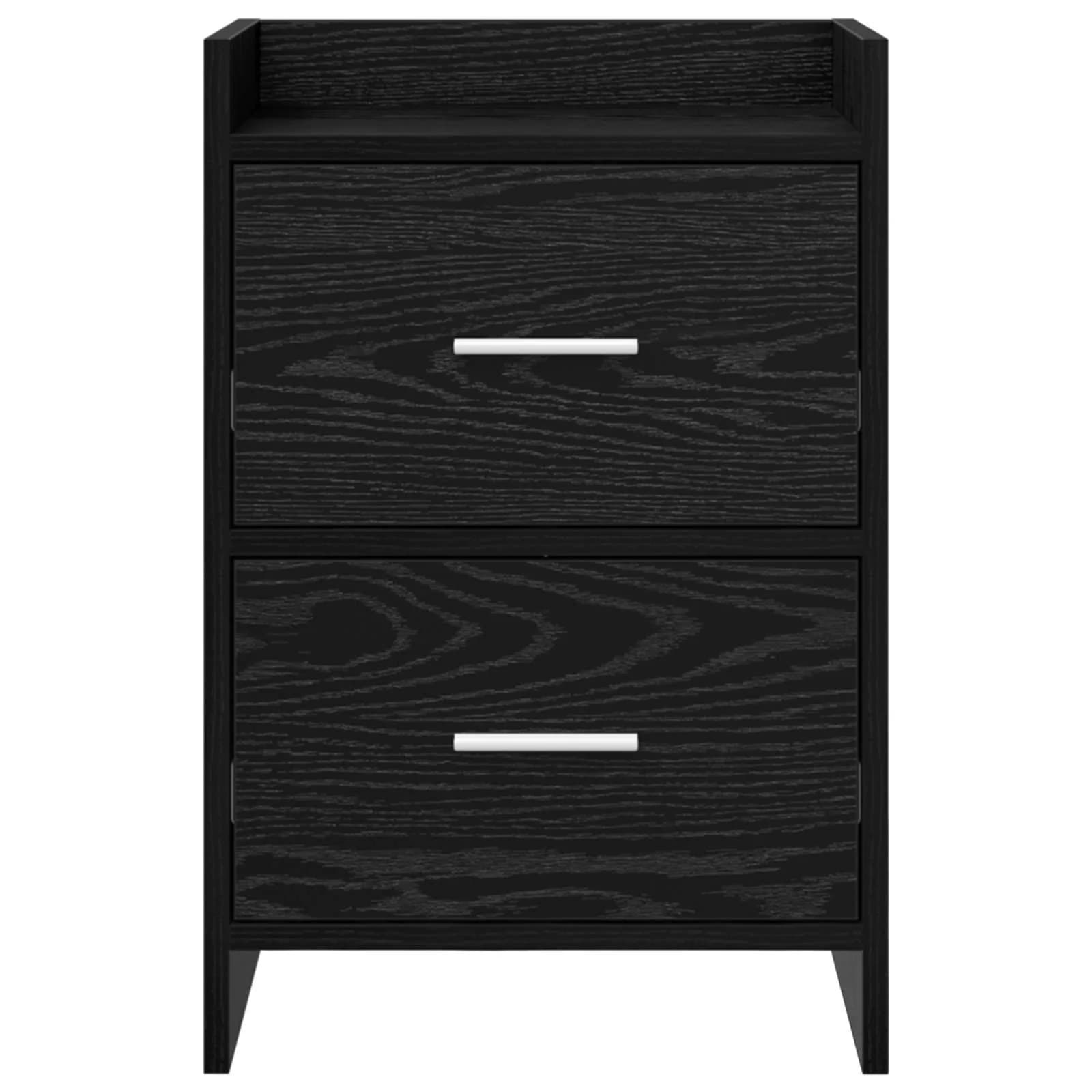 Posteljne mize 2 kos Črni hrast 40 x 30 x 60 cm Inženirski les - slika 4