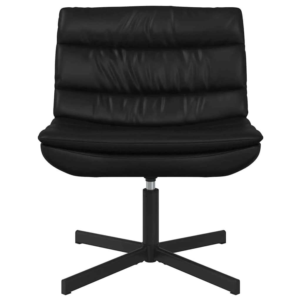 Vrtljiv stol Črna 63 x 75 x 76 cm Umetno usnje - slika 4