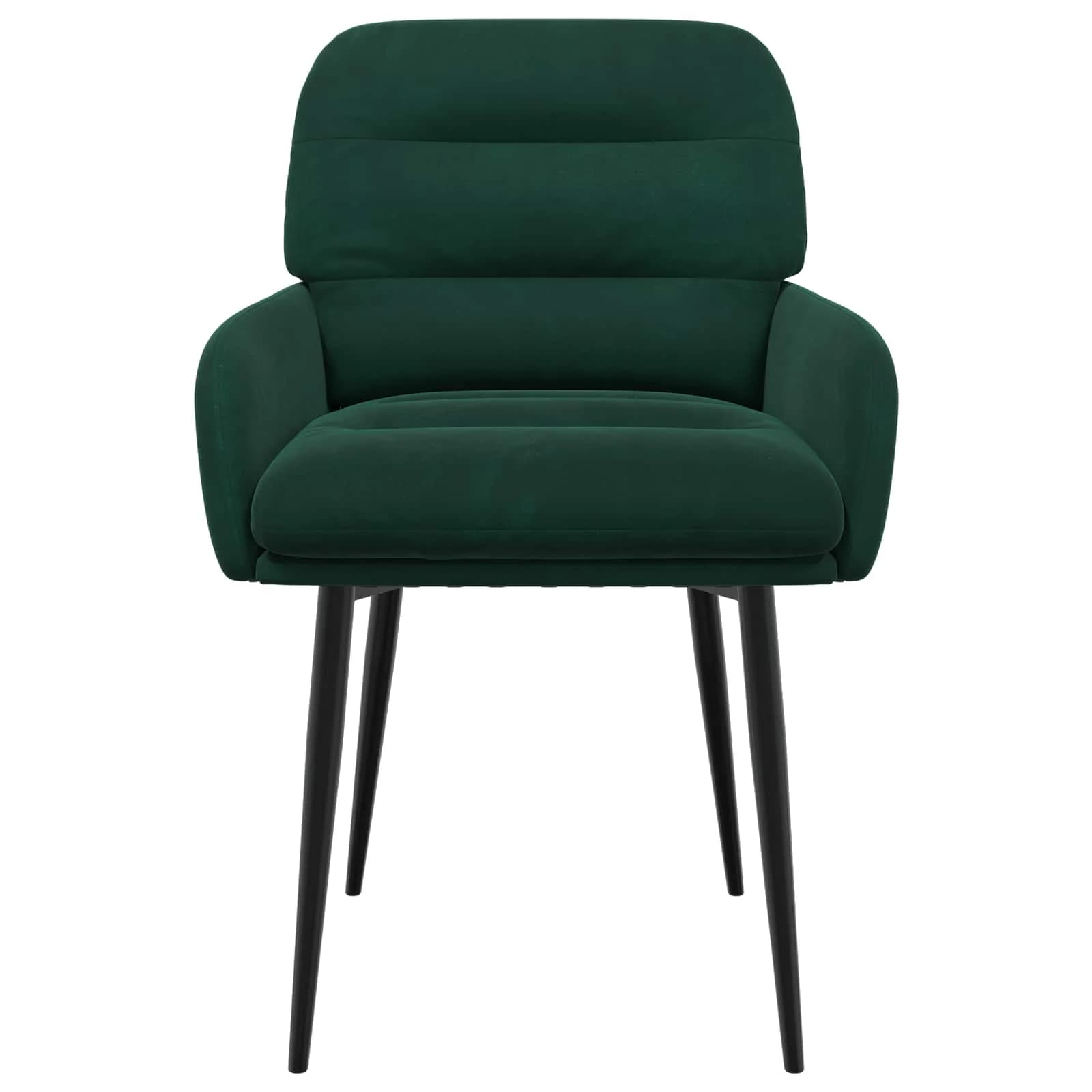 Jedilni stoli 6 kos Žamet Temno zelena 59 x 59,5 x 90 cm - slika 3