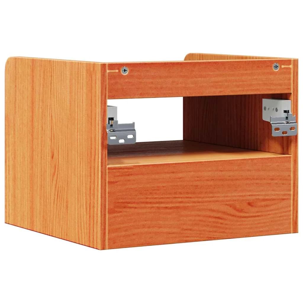 Nočna omarica Voskast rjav 38 x 36 x 29,5 cm Trdna borovina - slika 8