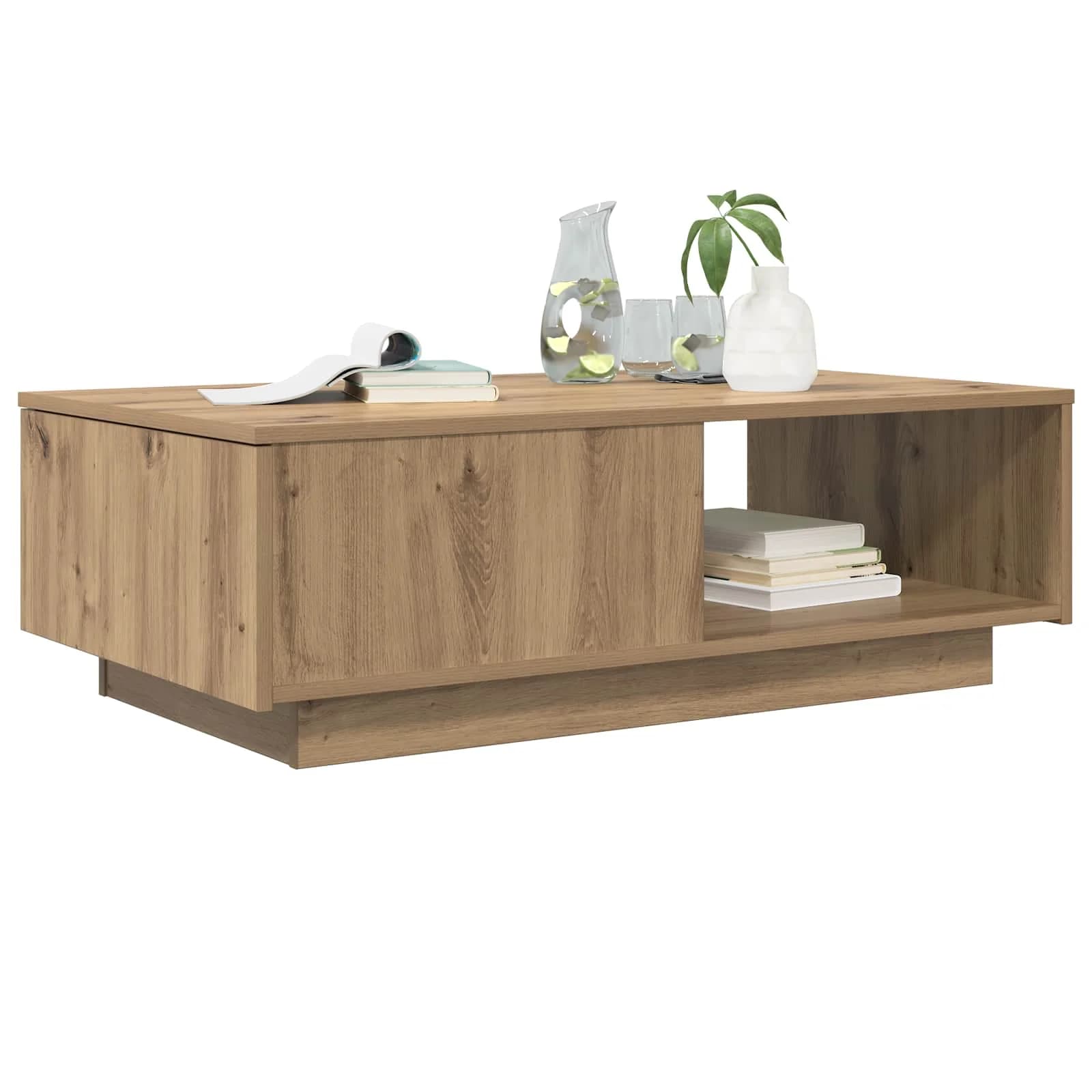 Klubska miza Umetni hrast 95 x 55 x 31 cm Inženirski les - slika 3