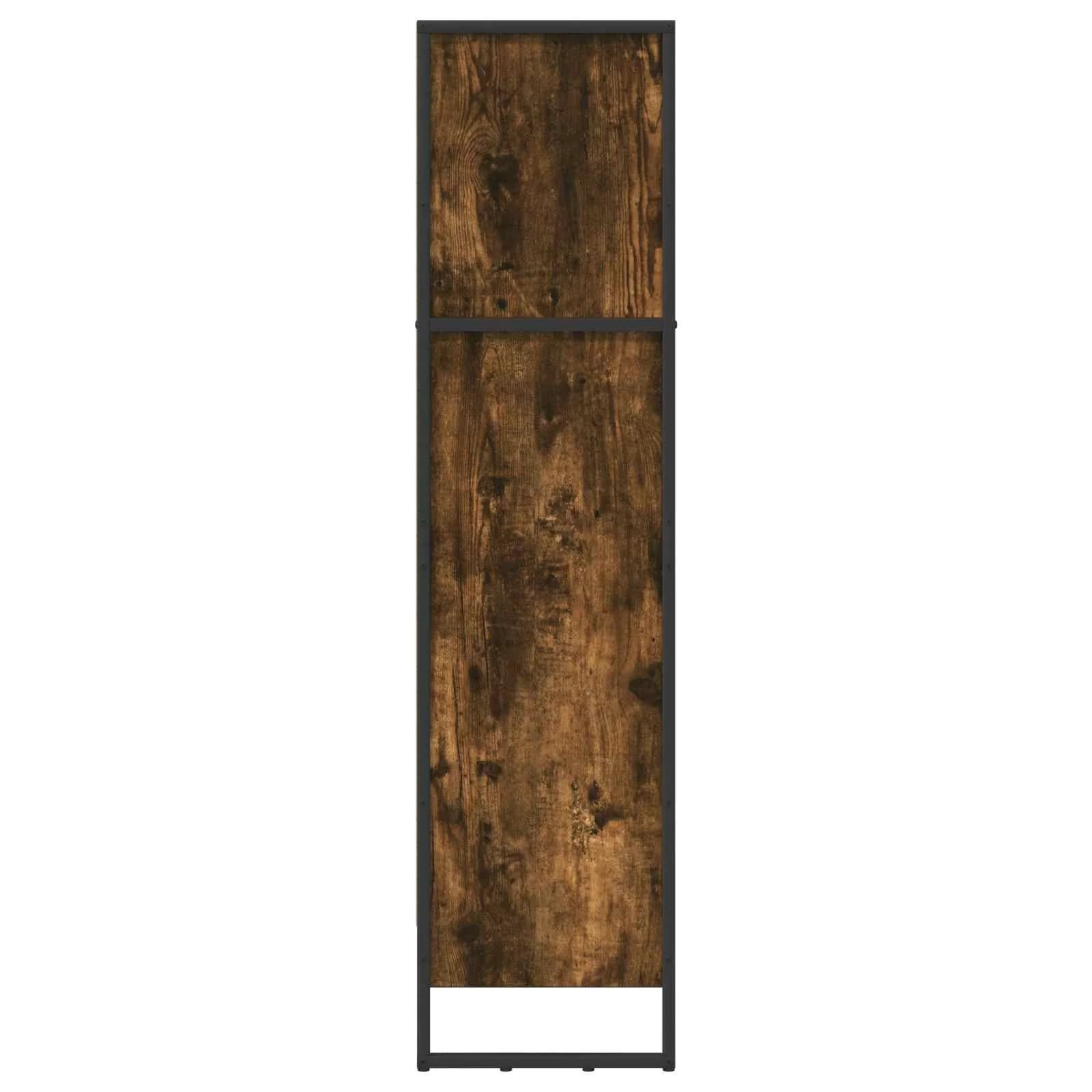 Knjigovni omar 80 x 30 x 121 cm Inženirski les Dimni hrast - slika 6
