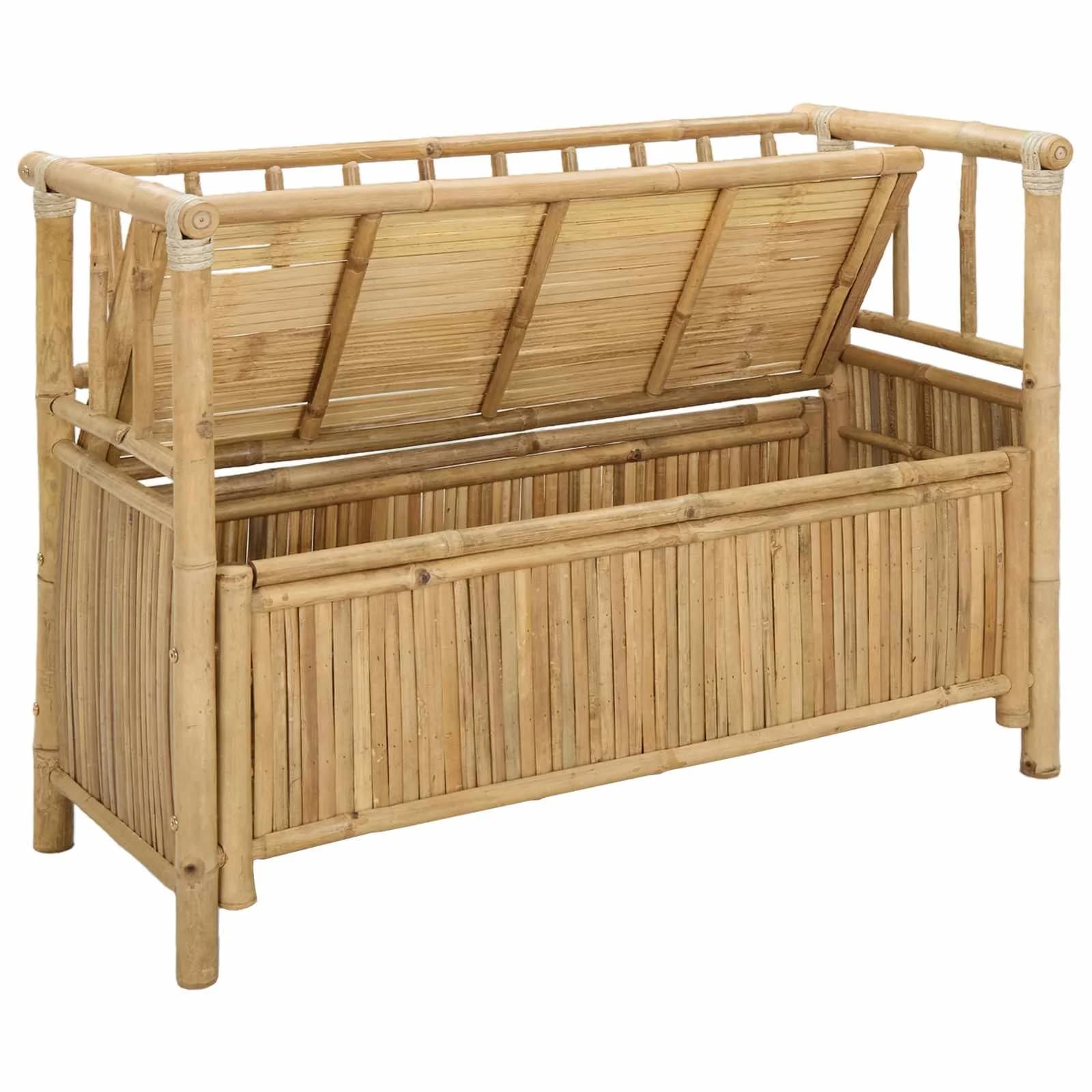 Parkovna Shramba Klop 110 x 47 x 80 cm Bambus Naravna - slika 3