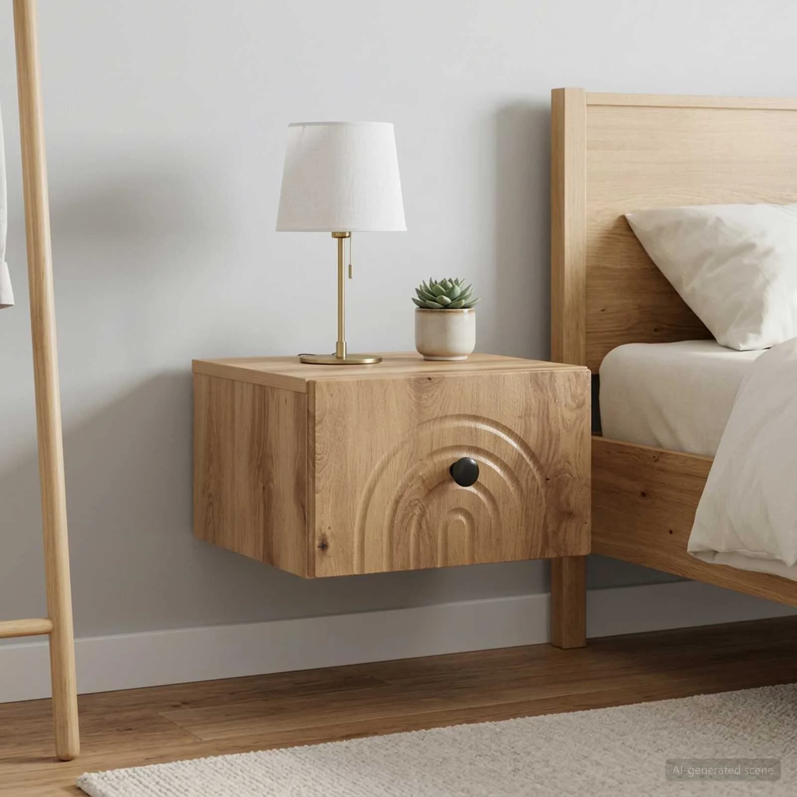 Stenski nočni omarici 2 kos Artisan hrast 33 x 34,5 x 20 cm - slika 4