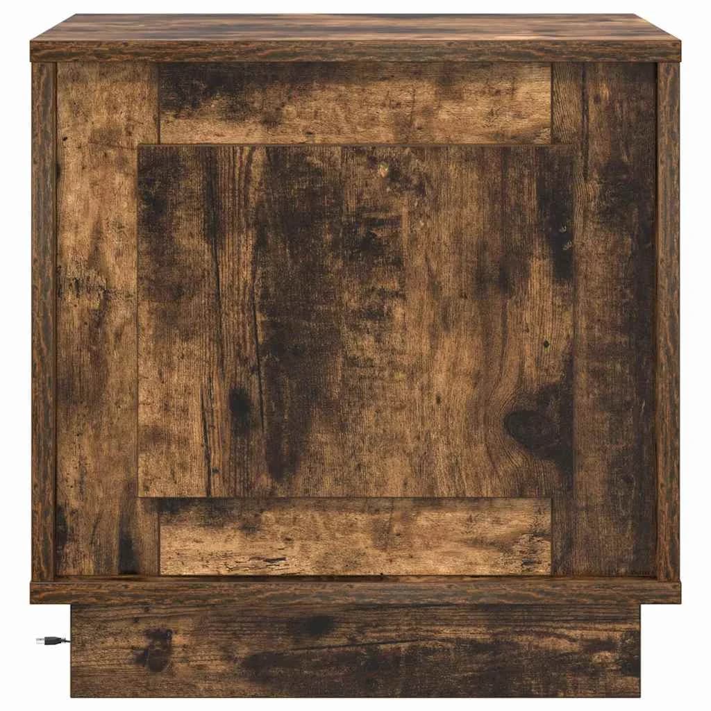 Nočna omarica 2 kos Dimljeni oreh 44 x 34,5 x 45 cm - slika 8