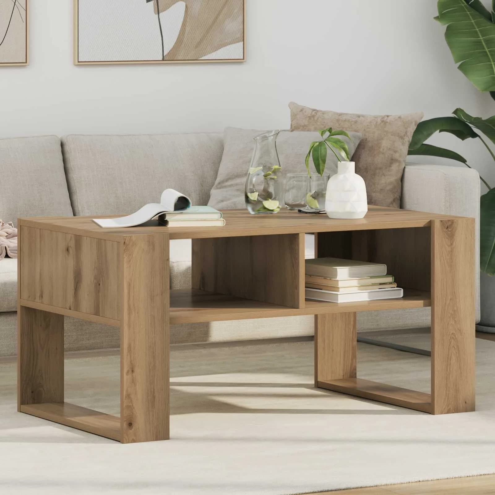 Klubska miza Umetni hrast 92 x 53 x 45 cm Inženirski les