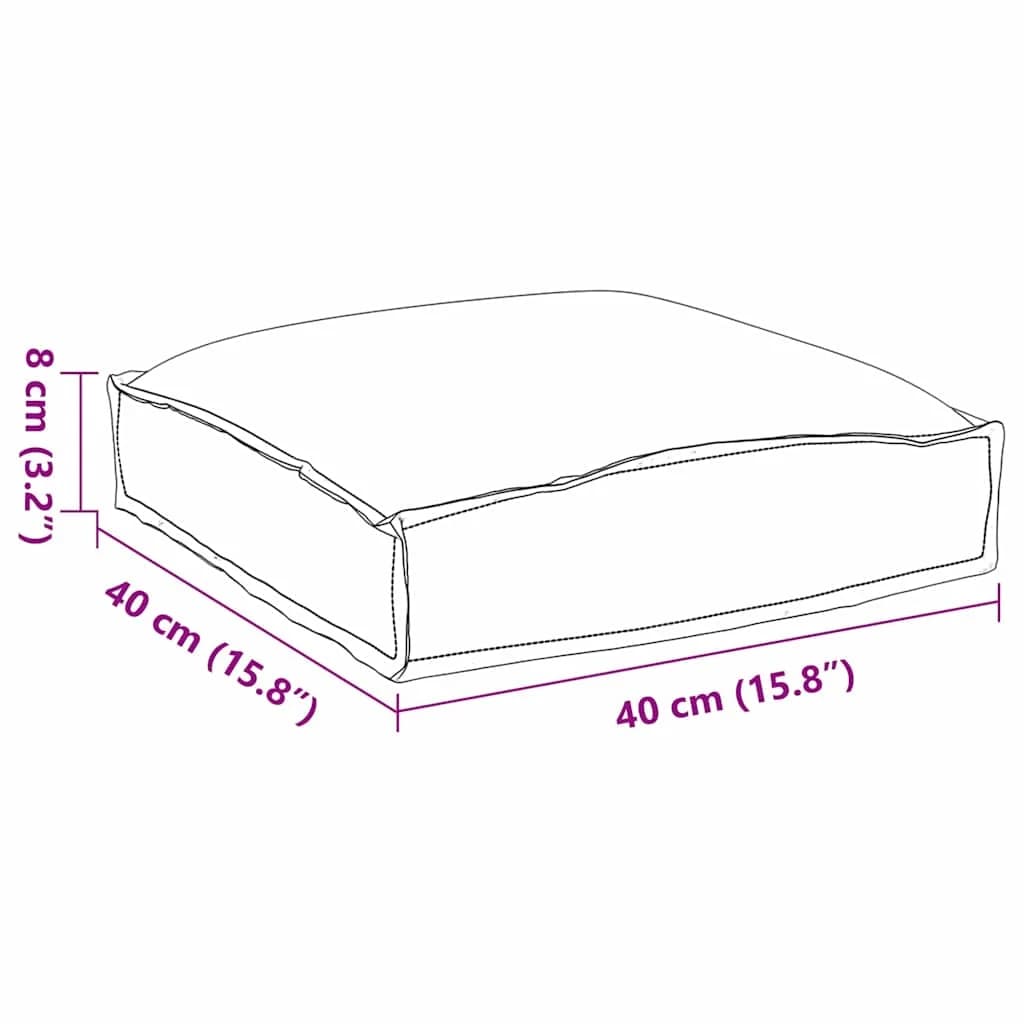 Blazina 2 kos Oxford tkanina Antracit 40 x 40 x 8 cm - slika 10