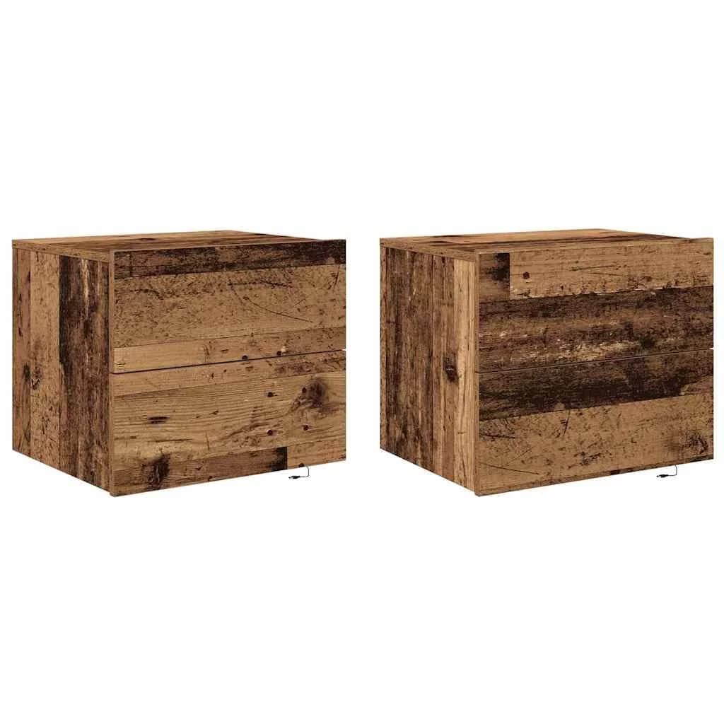 Nočna omarica 2 kos Star les 50 x 39 x 41 cm Inženirski les - slika 2