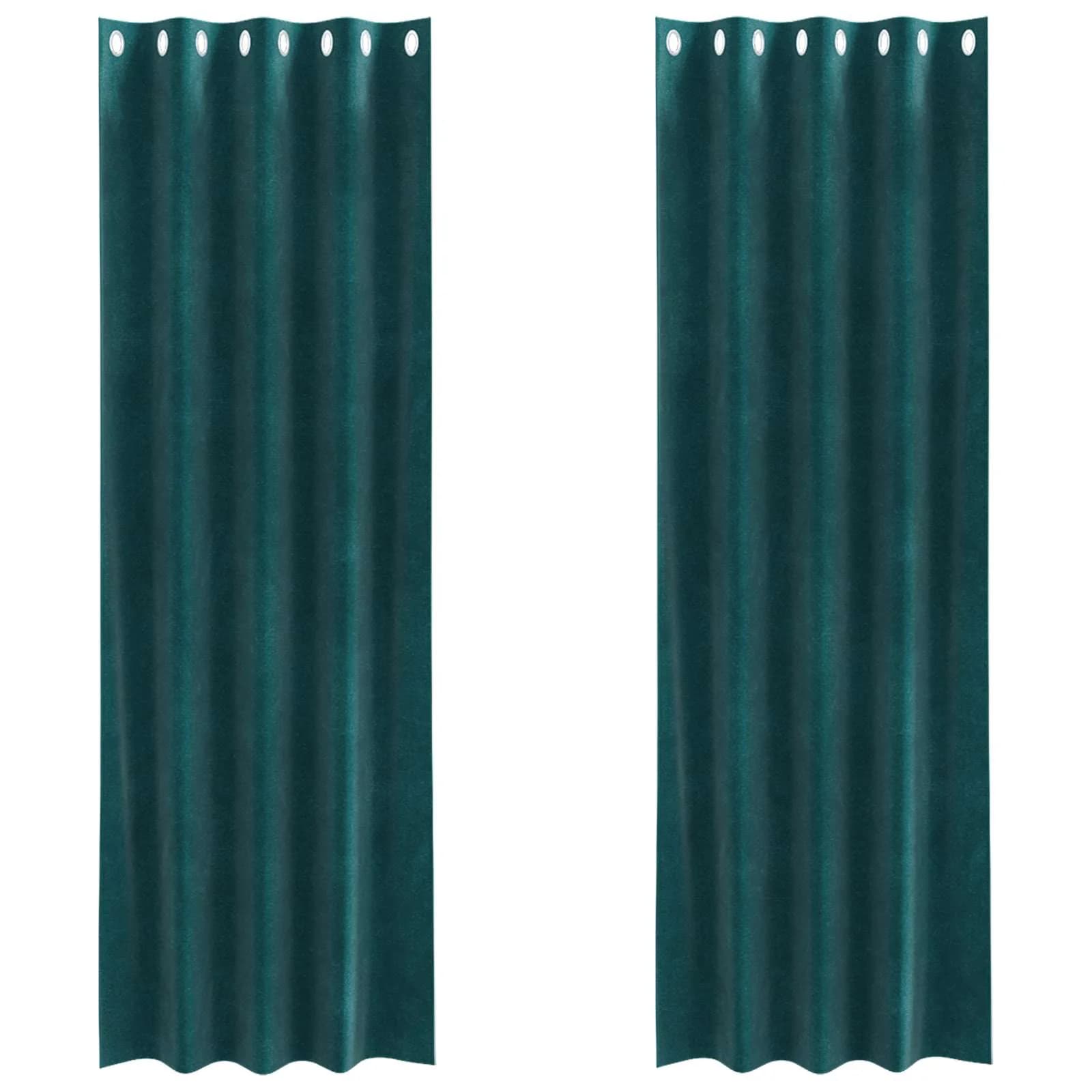 Zatemnitvene zavese 2 kos Temno zelena 140 x 245 cm Žamet - slika 2