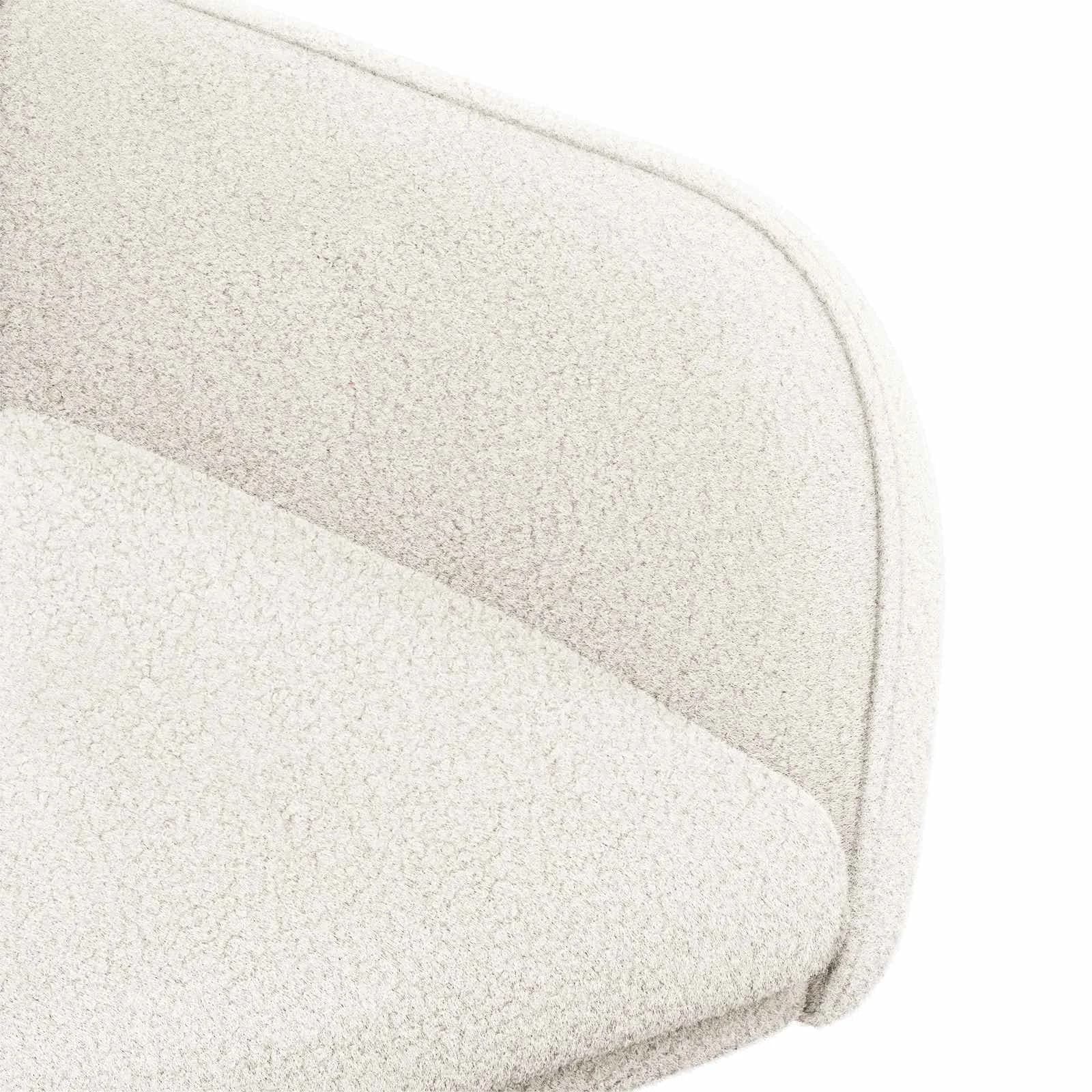 Jedilni stoli 2 kos Bouclé Krem 59 x 57 x 85 cm - slika 6