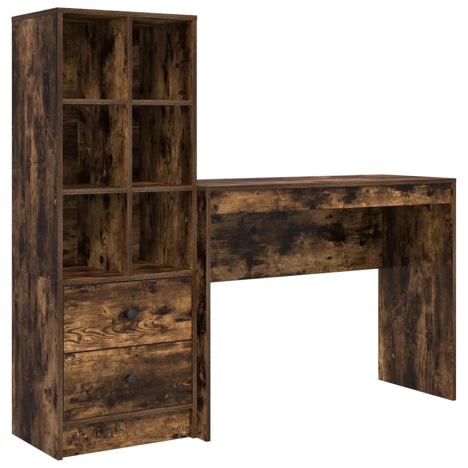 Miza Dimljeni oreh 145,5 x 40 x 127 cm 2 kos - slika 2