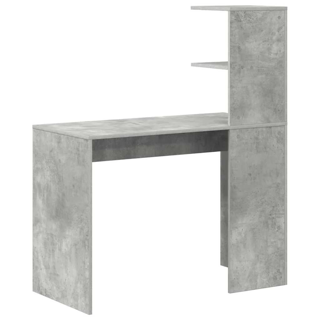 Miza Betonsko siva Inženirski les 102 x 50 x 124 cm - slika 7