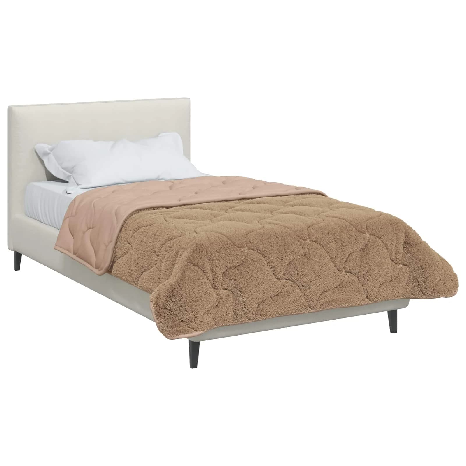 Zimska posteljnina Taupe 155 x 220 cm Mikrofibra in Teddy flis - slika 3