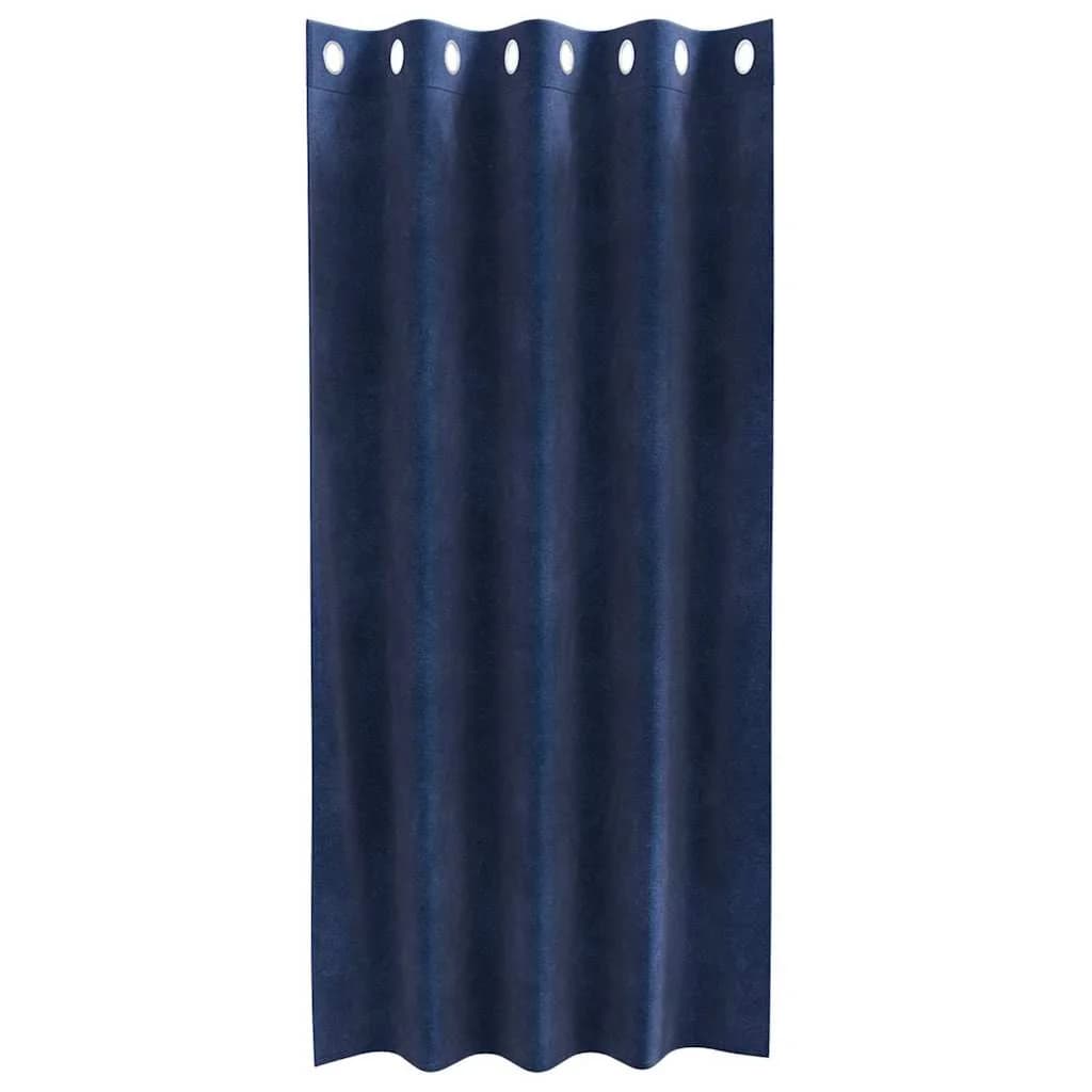 Zatemnitvene zavese 2 kos Temno modra 140 x 175 cm Žamet - slika 4